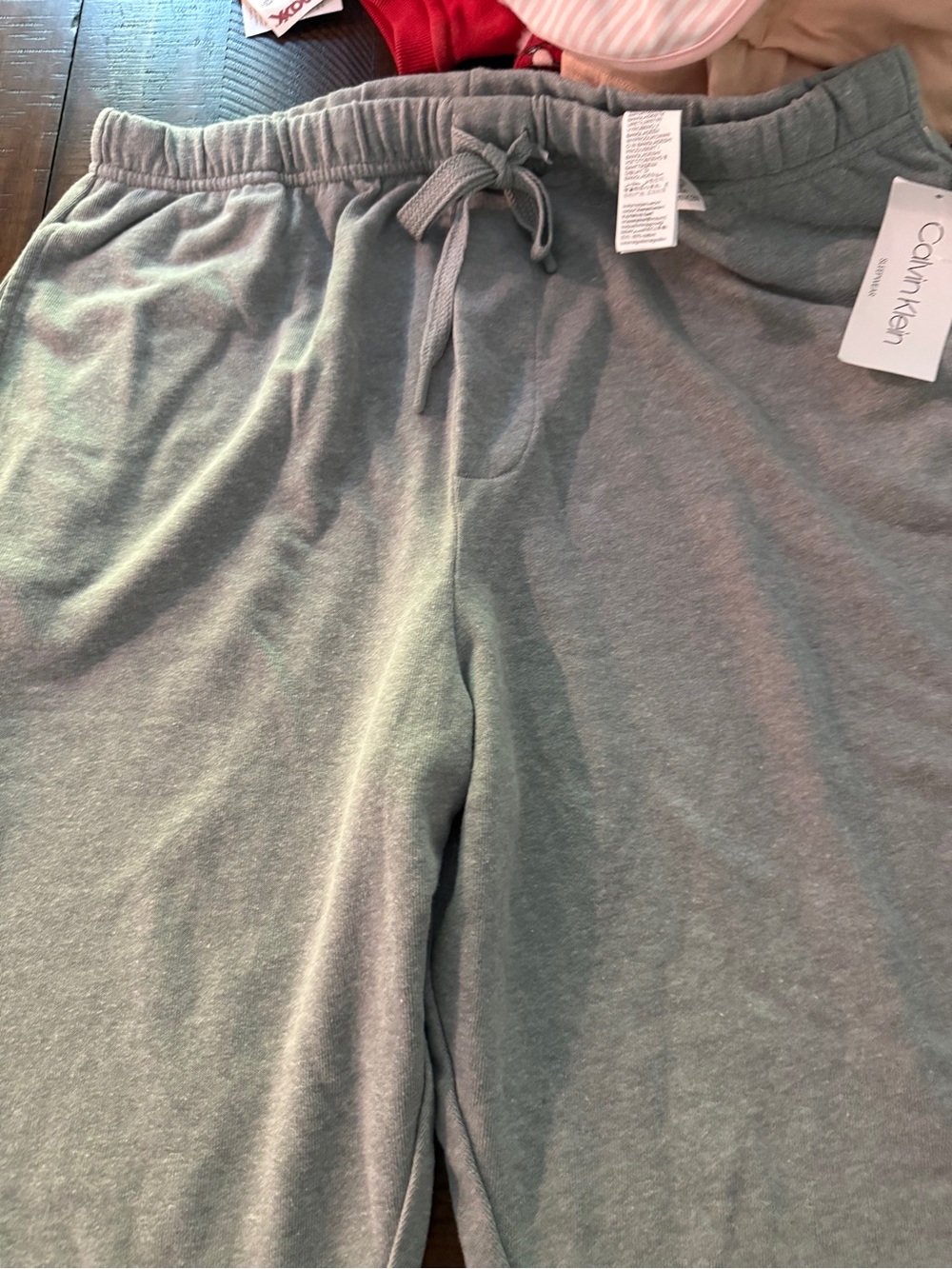 Calvin Klein Gray Lounge Pants with Green Size Tag